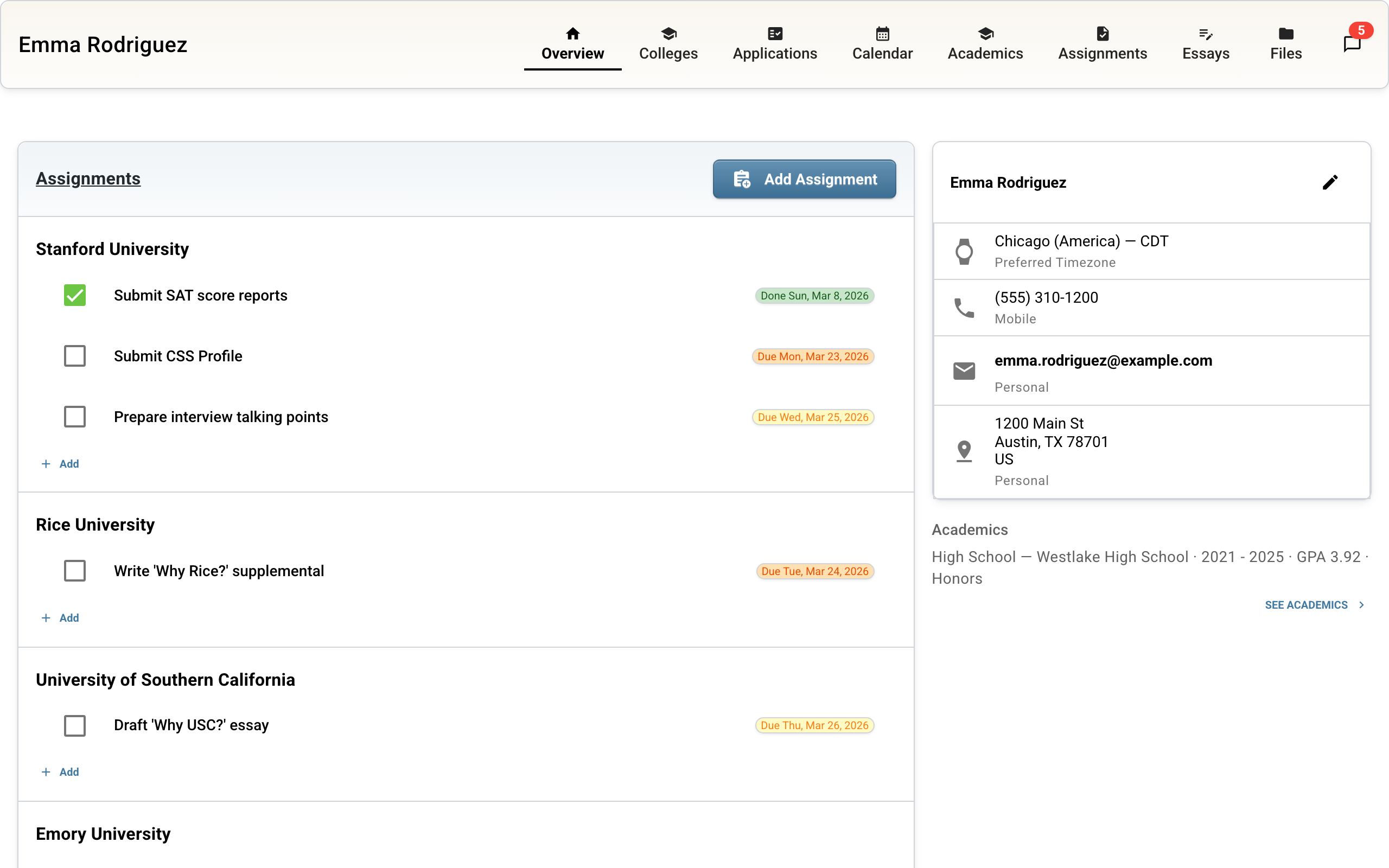 Student and parent portal overview